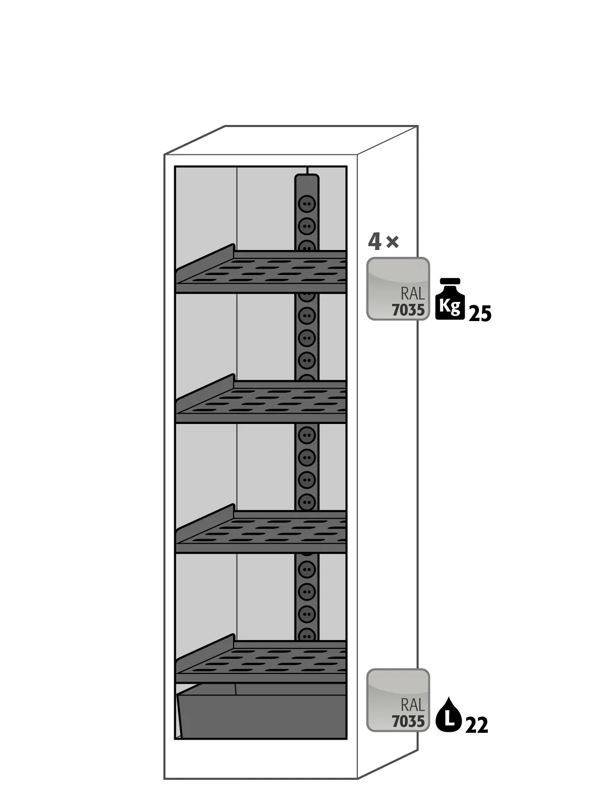 Armoire haute de sécurité spéciale batterie Type 90 – Image 2